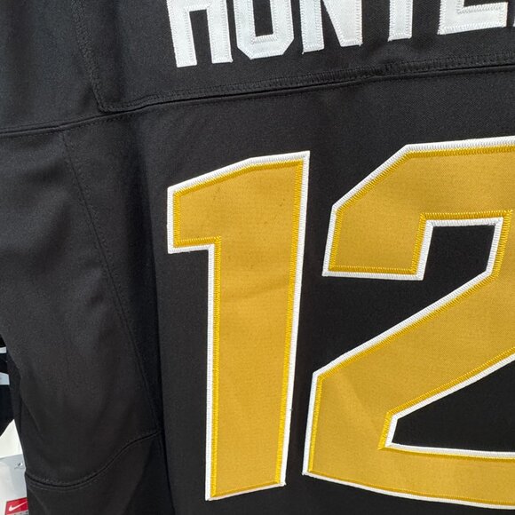 Mens Kids Youths Travis Hunter Black Vapor Golden Line Stitched Jersey - Picture 2 of 3
